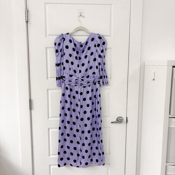 Olivia Rubin Diana Dress Polka Dot Midi Silk - Picture 4 of 12